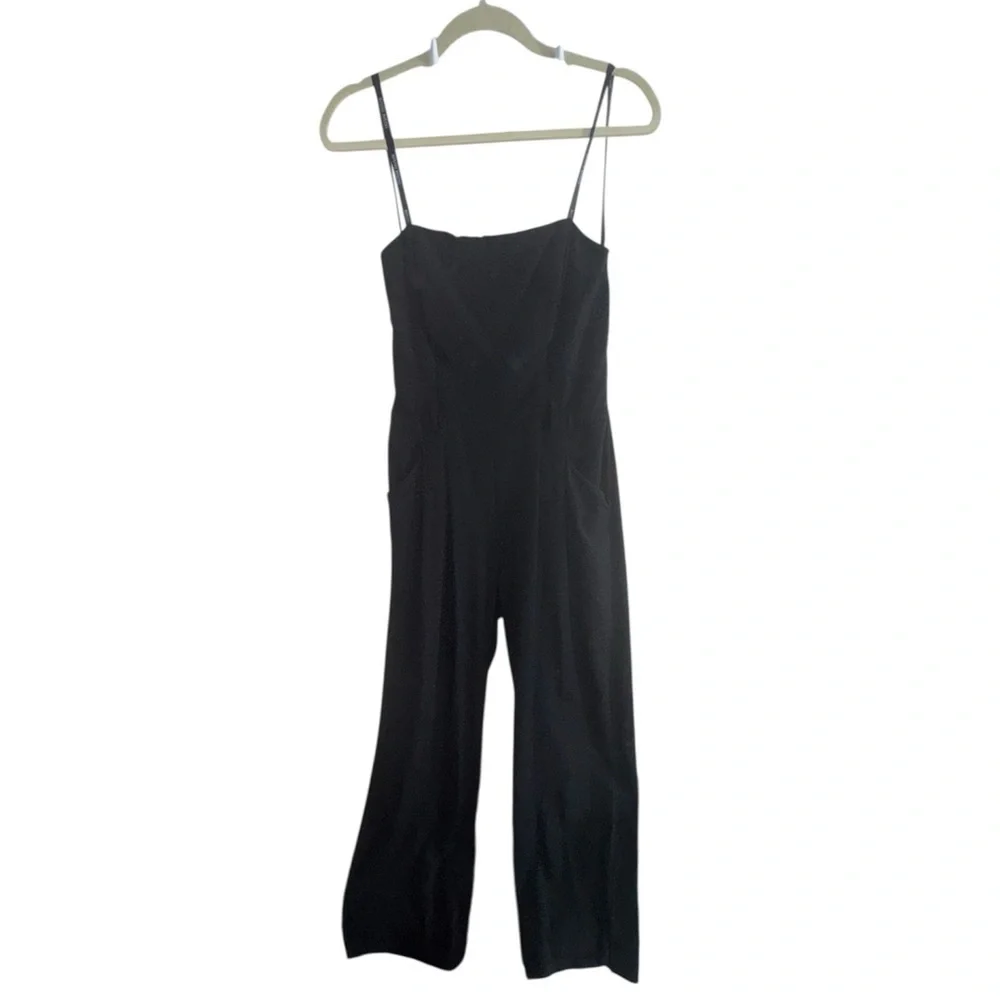 Bisou Bisou Strapless Black Wide Leg Jumpsuit 10 - Picture 1 of 10
